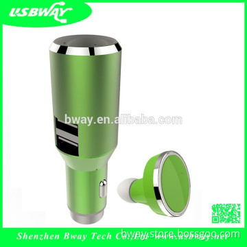 Car Charger USB interface Bluetooth Stereo Headset Answer call For Phone Mini Adapter BT 4.0 Earphone Auto charging